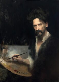 Self-portrait by BAA teacher Martín Barbero (@barbero.martin), on view in 'Realism 26', a must-see exhibition celebrating contemporary realism and figurative art at @meammuseum. Don't miss it!