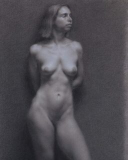 Figure drawing from life by BAA student Antoine Angotti (@antone_tti)