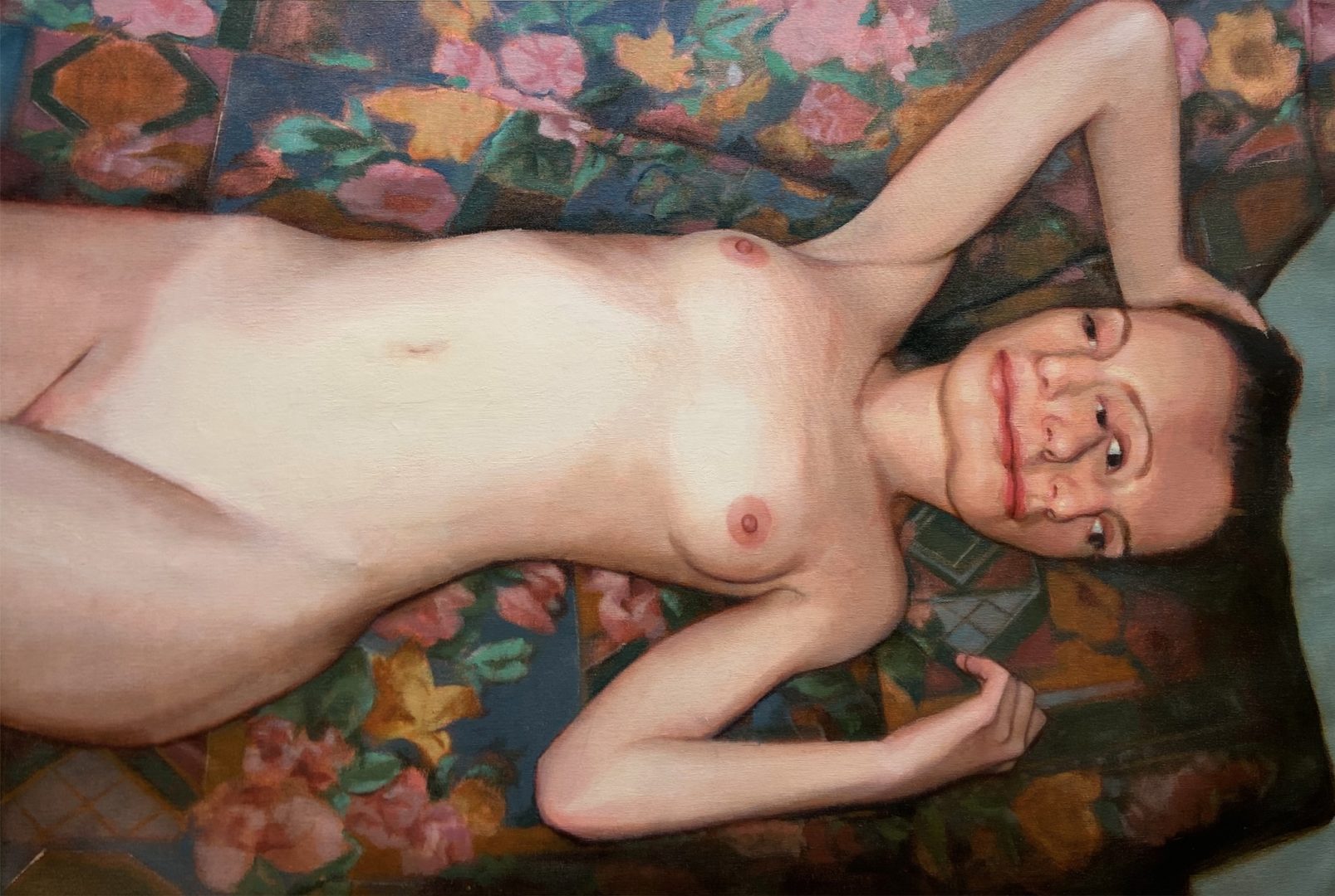 Eugénia / Ofelia, oil on linen by BAA student Elliot Manresa (@elliotmanresa) 

🔸🔸🔸

"This work is inspired by the character of Ophelia and is part of a series of works that deal with themes such as the ephemeral nature of human existence, youth and beauty, as well as the search for the self. The idea of representing the fragmented or duplicated face is to create a portrait as faithful as possible to the person, showing all their angles, not physical but emotional, their true essence. This idea was inspired by classical cubism, but brought to realism and a vision and understanding more focused on personality than on movement or different physical perspectives."

📢 This work and many others are on view until May 20th at the Students and Teachers Exhibition at Mrs. Toolip Art Gallery (@mrstoolipartgallery)
