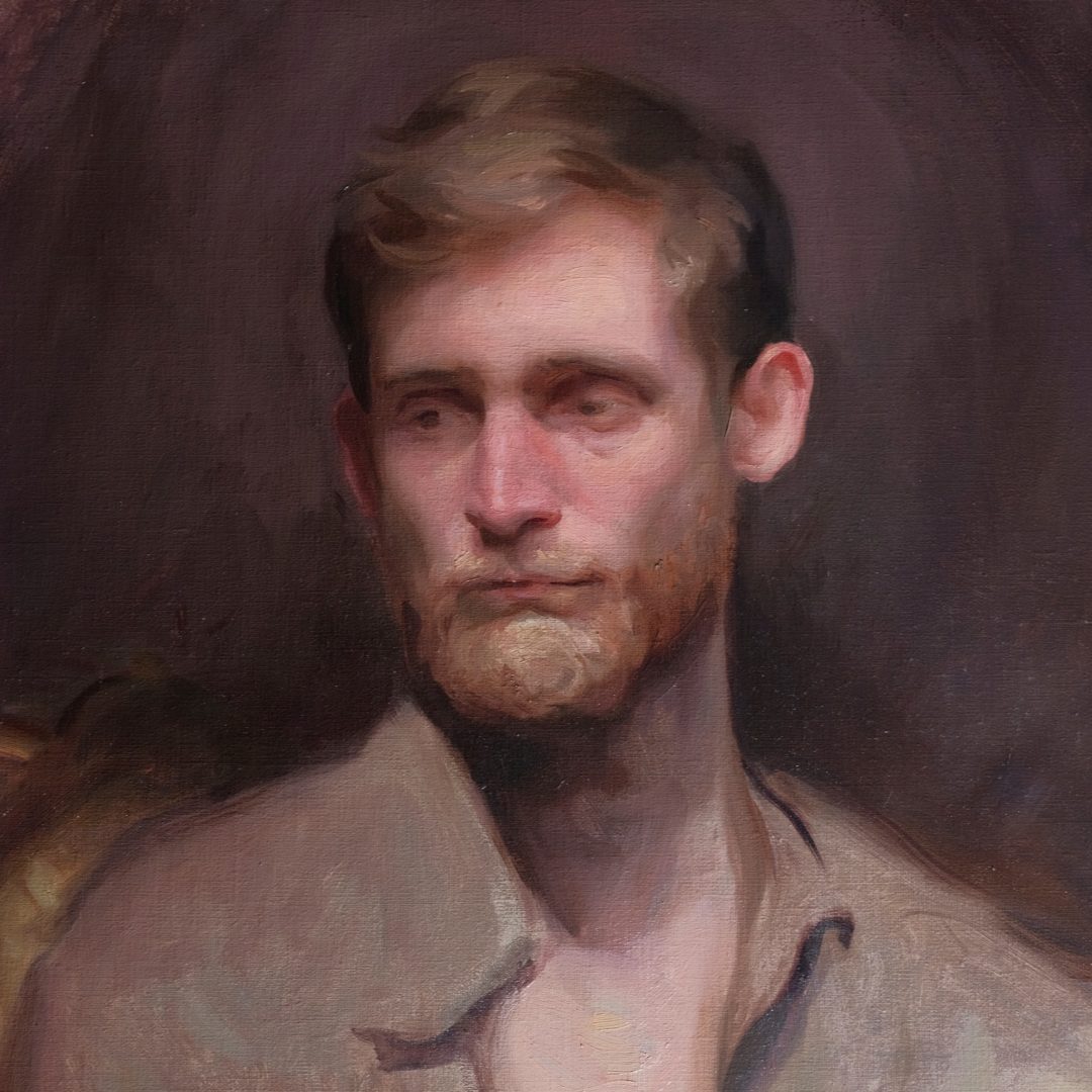 Painting from life by Advanced Painting program student Patrick Robinson (@pat___art)

Model: Paul Guenot @phguenot 

 #barcelonaacademyofart #bcnacademyofart #arterealista #contemporaryart #realismo #portrait #realism #academicart #humanfigure #pintura #arteacademico #figurativeart